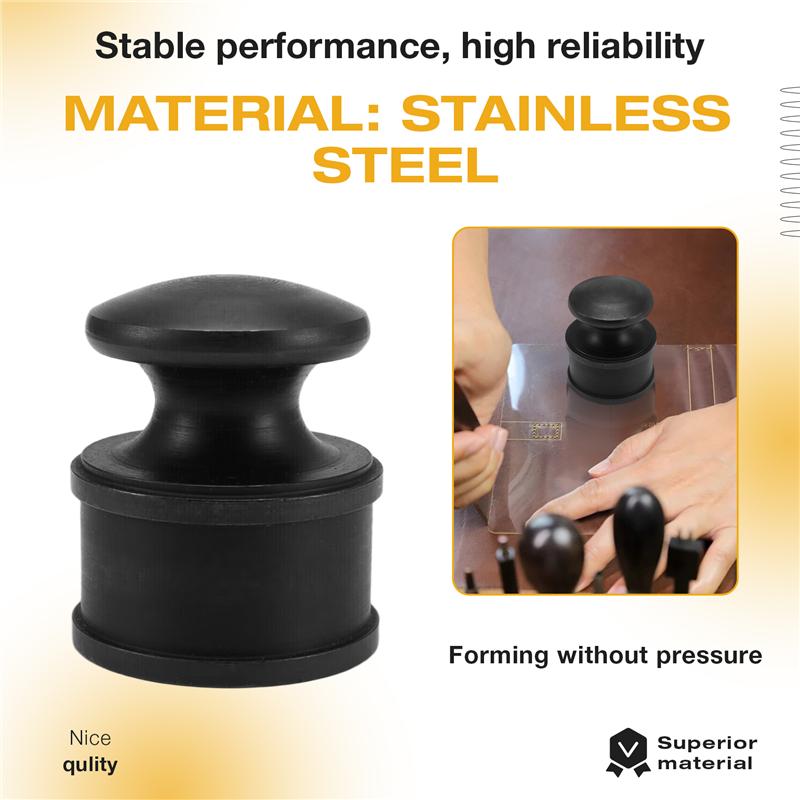 Professional DIY Leathercraft Accessories Stainless Steel Hand Pressed Leather Tool Leather Pressing Tool