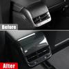 For Tesla Model Y Model 3    2024 2025 Car Rear Air Condition outlet Vent Cover Carbon Fiber Accessories