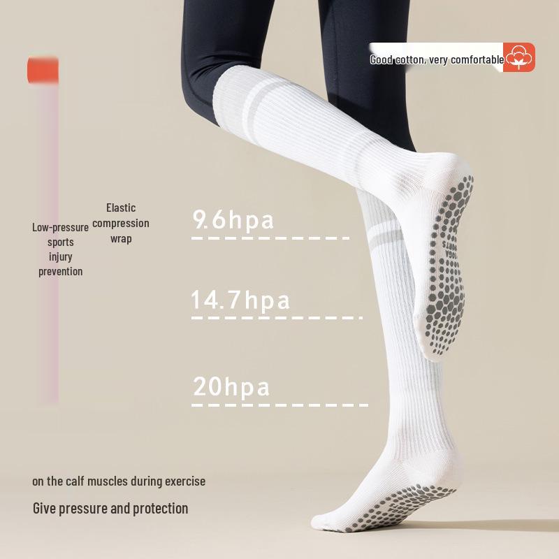 Women's Kinesiology Compression Calf Socks for Yoga, Pilates, Running, and Fitness