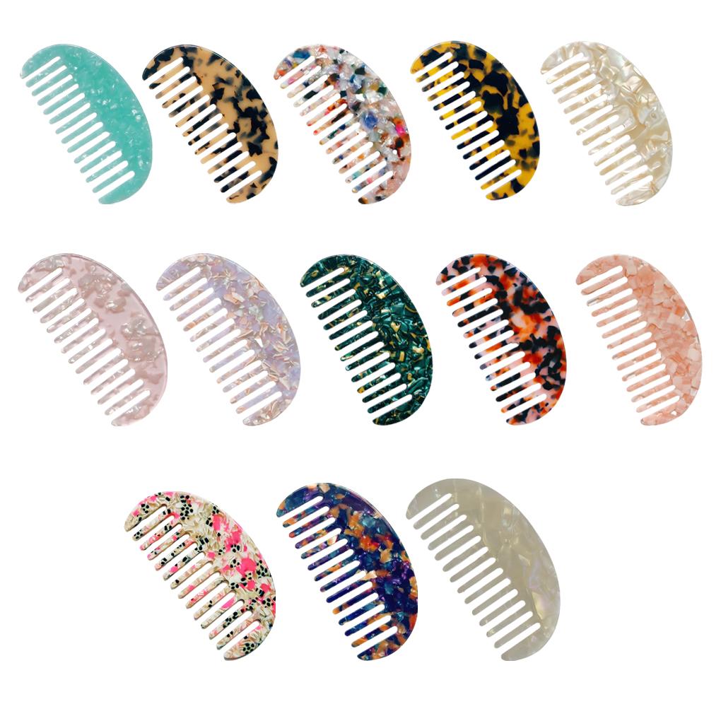 Lightweight And Compact Geometric Comb For Convenient Hairstyling Experience Semi Circular Hair Comb Acetate Board Comb