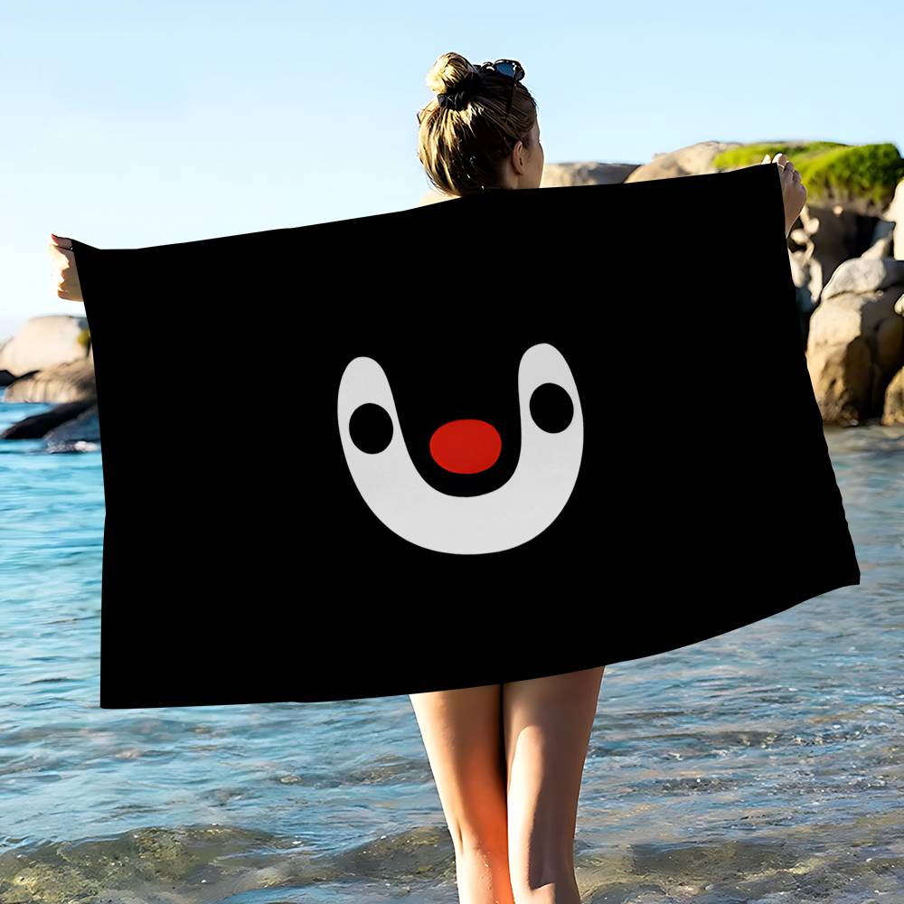 Cartoon Cute P-PinguS Anime Microfiber Blanket Quick Drying Beach Towels Oversized Printing Super Absorbent Pool Towel Blanket