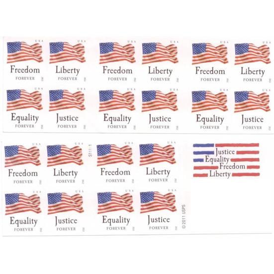 40Pcs Stamp Sticker American Flag Pattern Clear Print Water Sun Resistant Peel Fade-Proof Traceless Stamps