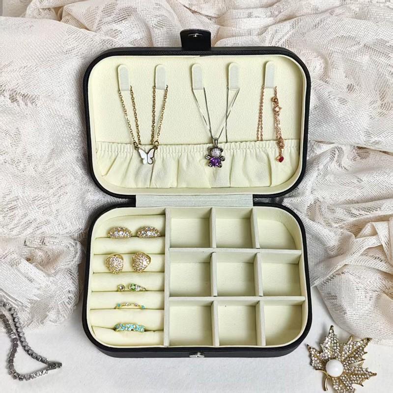 Portable Jewelry Storage Box Travel Small High-end Exquisite Large-capacity Earrings Ring Antioxidant Jewelry Box