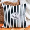 Custom Nautical Anchor Pillow Covers Personalized Boat Name Decorative Throw Pillowcases For Home Sofa Yacht Beach House Decor