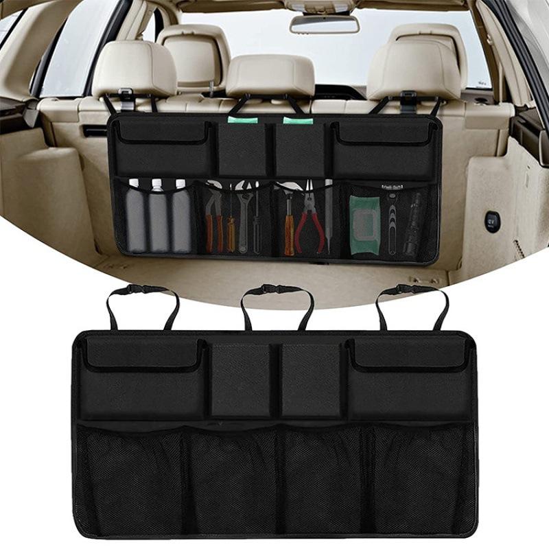 Car trunk storage bags, suv car rear seat backrest hanging bags, net bags, car storage boxes, storage bags