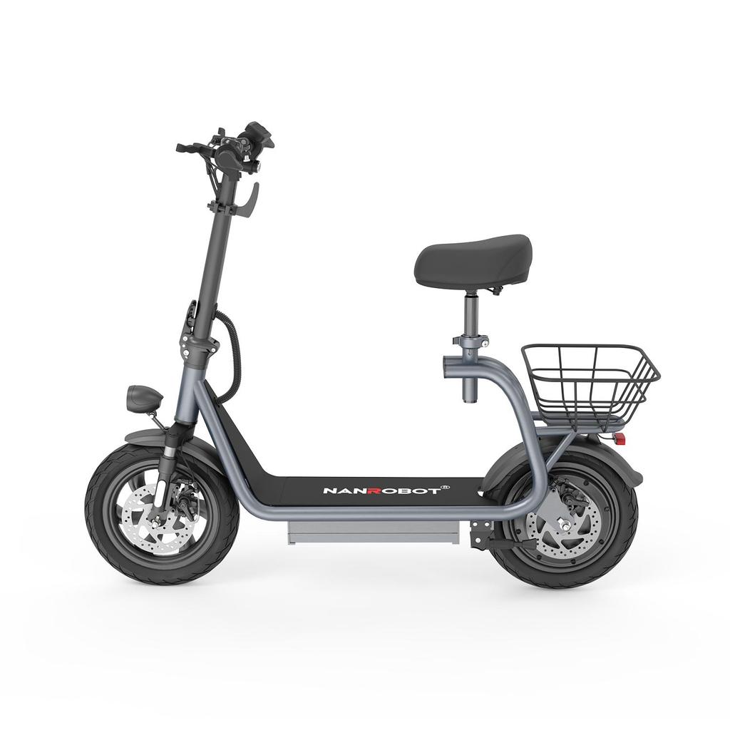 Monopattino Elettrico Nanrobot M5 Pro con Sedile e Cestino, Motore 750W, Batteria 12 pollici 48V 10.4Ah