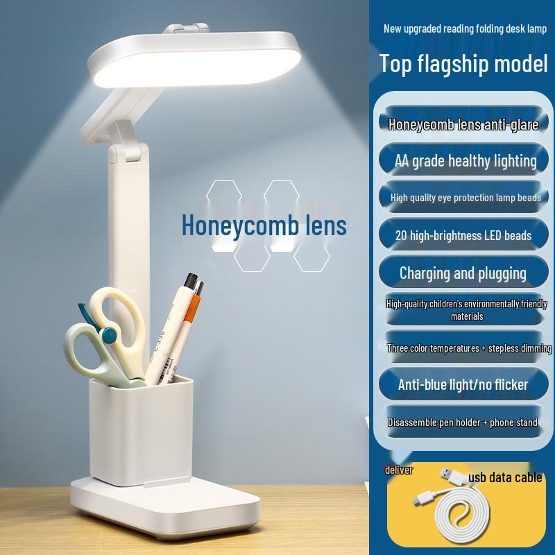 LED Superhelle Faltbare Schreibtischlampe für Studenten und Kinderhausaufgaben