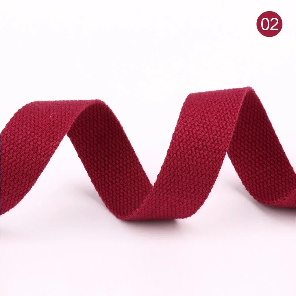 20-50mm Meetee 4M Polyester Cotton Webbings Bands Canvas Strap Tapes for Backpack Clothes Seat Belt Sewing Ribbons Accessories