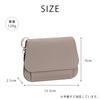 Women's Mini Wallet, Cowhide Leather, Small, Skimming-Proof, Cute, Coin Purse, Simple, Compact, Half Macaron Pattern (Grey Beige)