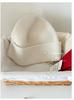 High quality% Australian wool solid color hat scarf gloves three-piece winter warm knitted suit women