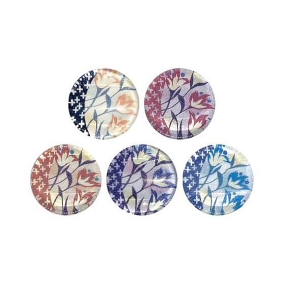 5-Piece Set Taisho Roman Glass Chopstick Rests (Tulip) - Taisho Modern, Japanese Modern, Antique Design, Restaurant & Inn Tableware, Original Taisho