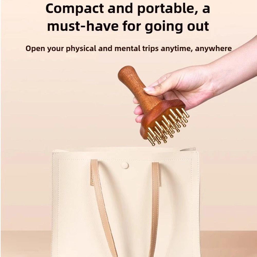 Holzgriff Messing Gua Sha Massage Werkzeug Kupferkopf Körperformungswerkzeug Arme Taille Oberschenkel