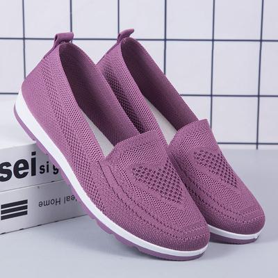 Moda 2024Zapatillas Mujer Zapatos Vulcanizados Mujer Slip-On Mujer Casual Zapatillas de Correr Moda Malla Transpirable Planas Caminar Malla Zapato Plano