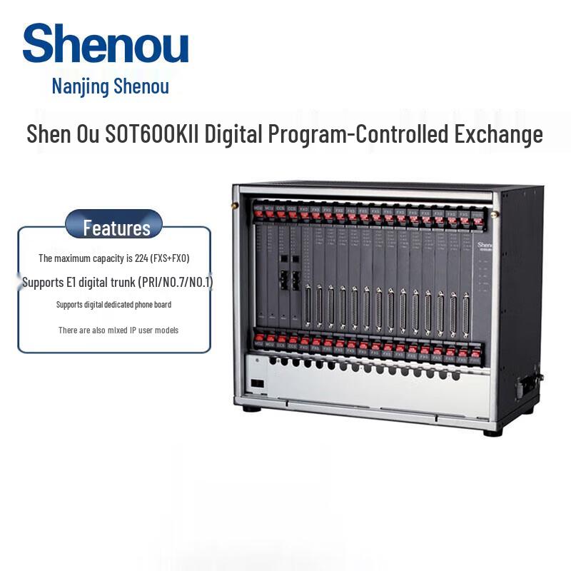 

Shenou SOT600KII Hybrid IPPBX Telephone Exchange (CN version)