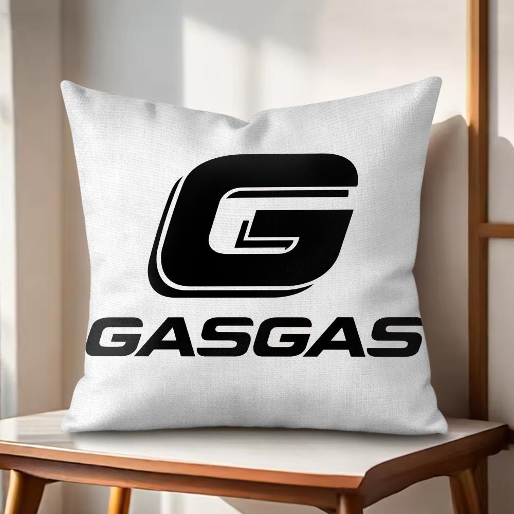 Motorcycles GGASGAS Cushion Cover Natural Linen Organic Fabric DoubleSided Printing Couch Pillow Covers Home Decor
