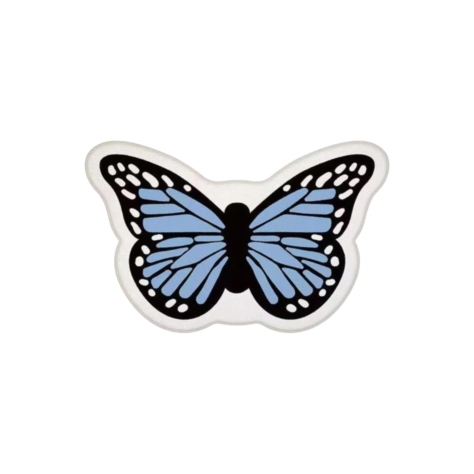 

70*100cm Butterfly-shaped Faux Cashmere Rug, Skin-friendly And Comfortable Bedside Blanket One Size