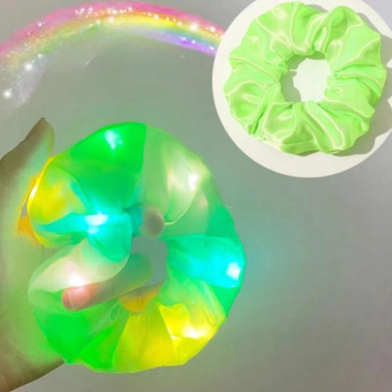 Yousheng 8Pcs LED Hair Rope Party Light Effect One-Click Control 8 Colors 3 Glow Effects Festival Hair Ties Hair Accessories