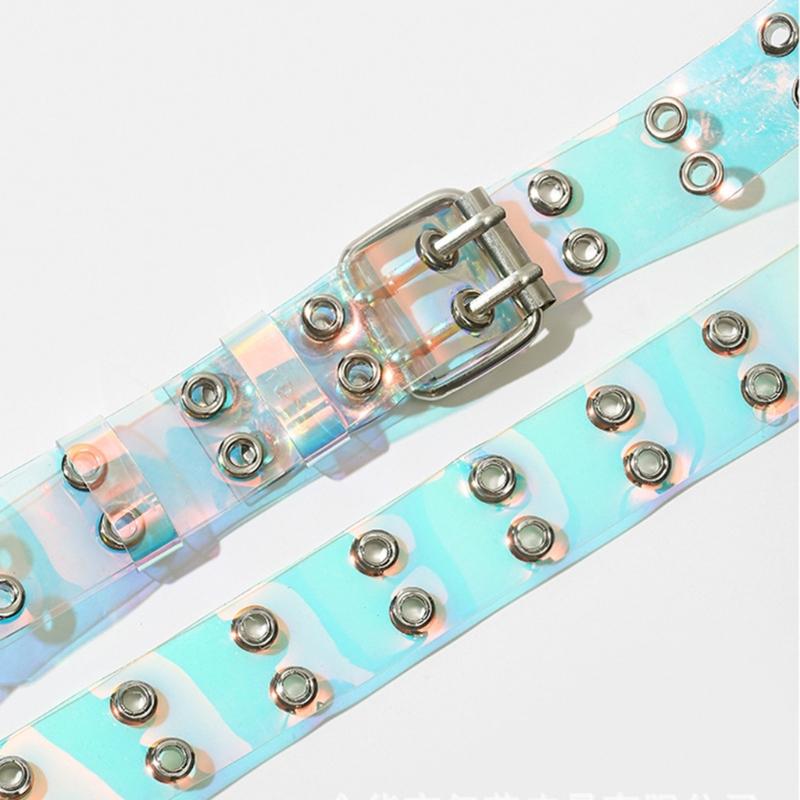 Eye Catching Waist Belt with Double Pin Buckle for Adult Clear Waist Belts for Women Coat Dress Adjustable Length