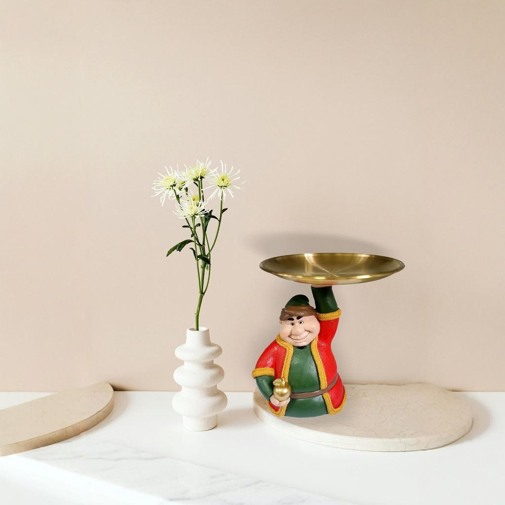 Eid-Fest-Figur aus Kunstharz, Tablett aus Kunstharz, tragbarer Aufbewahrungsbehälter für Ramadan- und Eid-Feste, traditionelle Dekoration für Zuhause