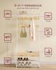VASAGLE HSR429YA01 Appendiabiti da Ingresso con 10 Ganci Rimovibili, 2 Cassetti, Panca per Scarpe, Design Separabile, 30 x 80,5 x 181,5 cm