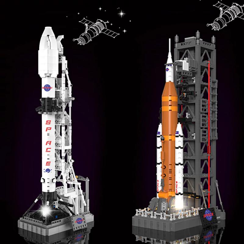 Creative Expert Moon Landing Program Space Rocket X Buildings Sets City Model Buildings Blocks DIY Gift for Adults 869PCS