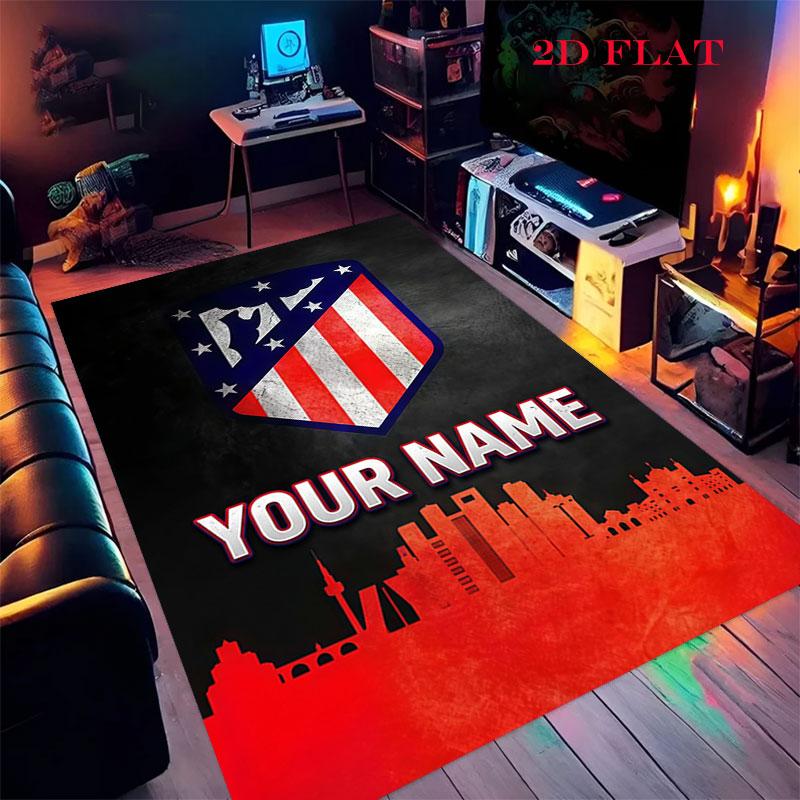 Atltico Madrid Carpet Rug for Living Room Bedroom Home Sofa Decoration,Kids play Nonslip Floor Mat