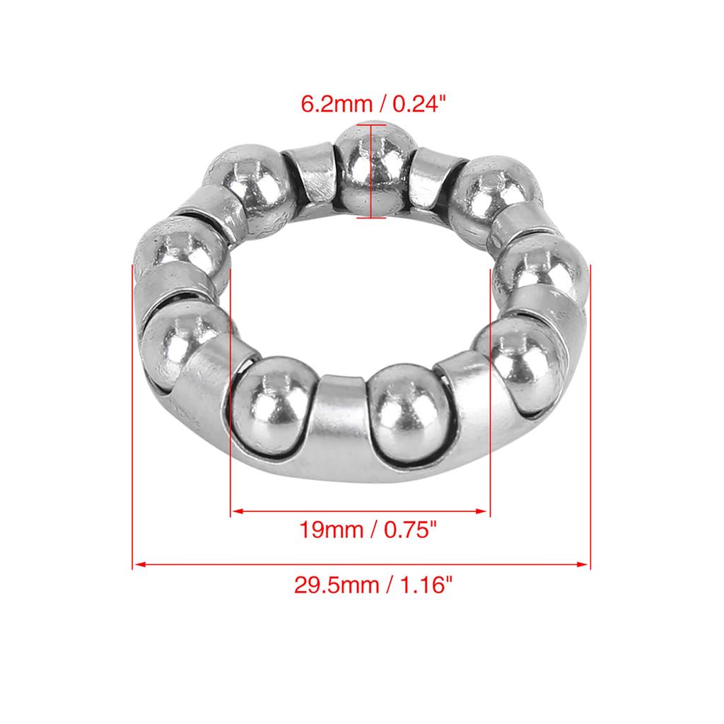uxcell Ball Bearing Cage 29.5mm X 9 Crank Bearing Mid Axle Wheel Bearing Retainer for Bicycle 12pcs