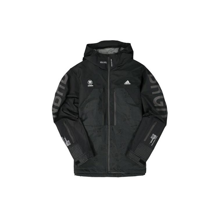 Men s adidas x Neighborhood Jacket Casual Sports Zipper Hooded Jacket Black FQ6815 M