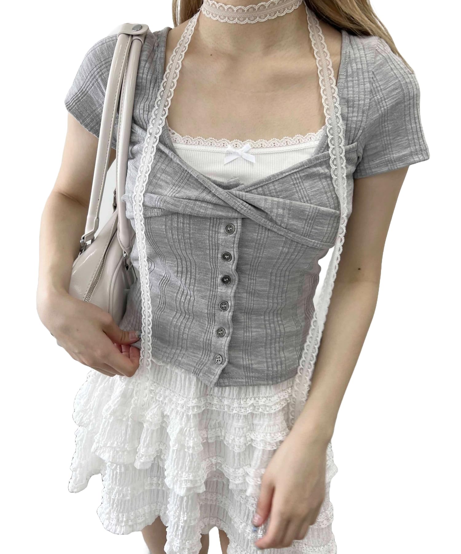

WEGO PHILLY Cross Design Cardigan Summer Gray Top, Women s, Clothes, серый