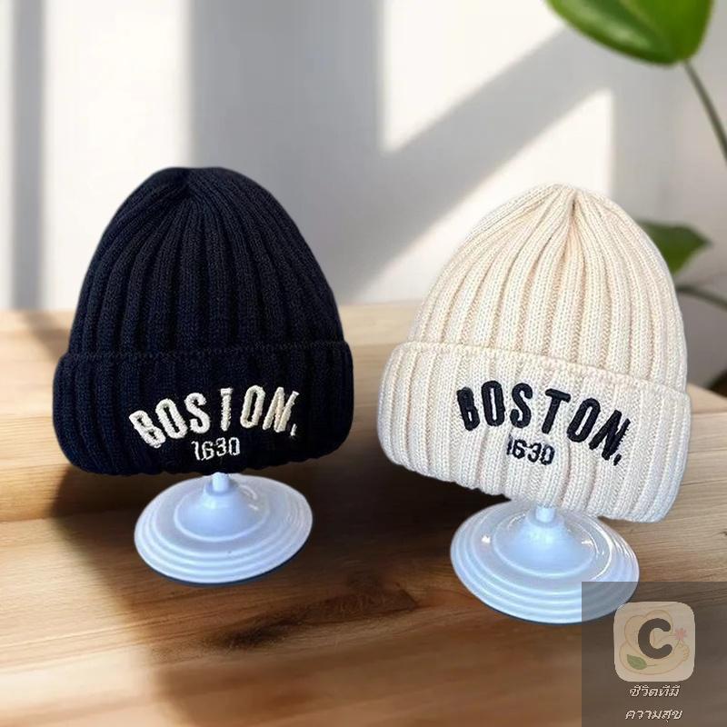 Winter Letter Baby Knit Hat Solid Color Embroidered Warm Toddler Beanie Cap Kids Crochet Hats Bonnet