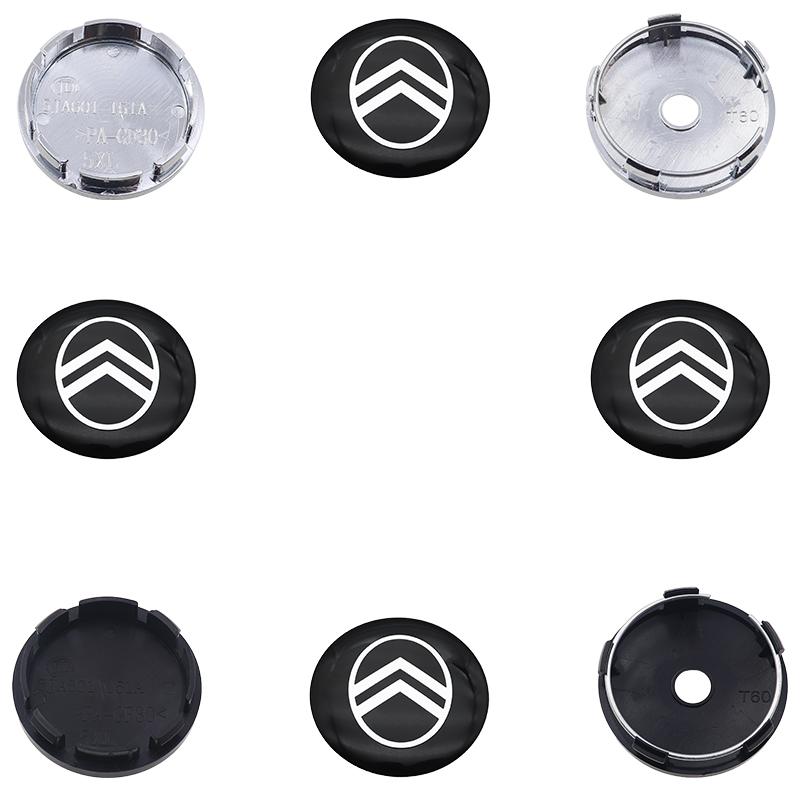 100pcs 3D 60mm 56mm Citroen Car wheel cap emblem Wheel Center Hub Cap auto Rim refit dust-proof badge covers styling accessories