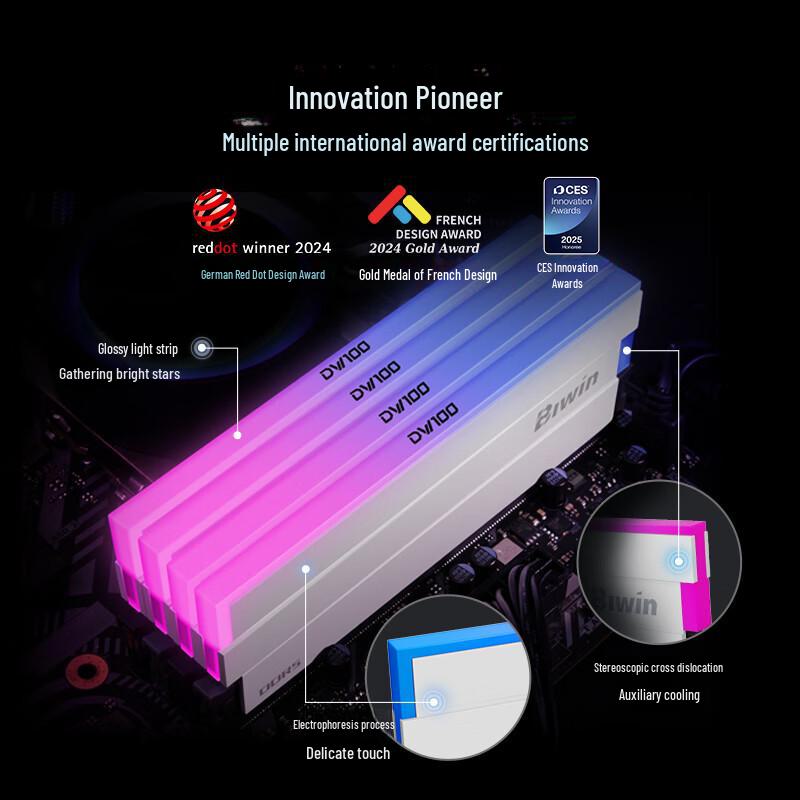 Moduł Pamięci Desktopowej BIW DDR5 6000MHz CL28 DW100 RGB