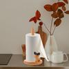 Durable Creative Kitchen Tissue Holder Solid Wood Wooden Paper Roll Stand  Table Top