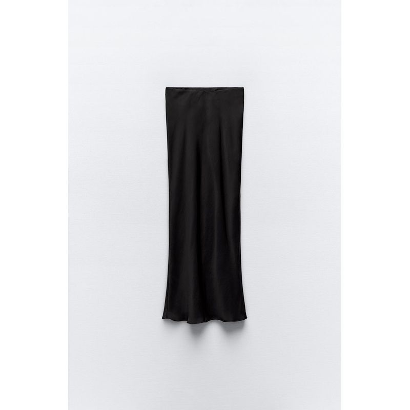 Za2024 Spring-Summer New Type Women's Sheath Skirt Long Dress Silk Satin Texture Midi Dress 1165054 401