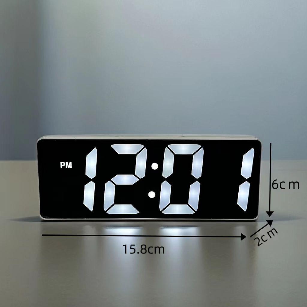

Светящийся светодиодный цифровой будильник с зеркальным дисплеем для настольного использования
