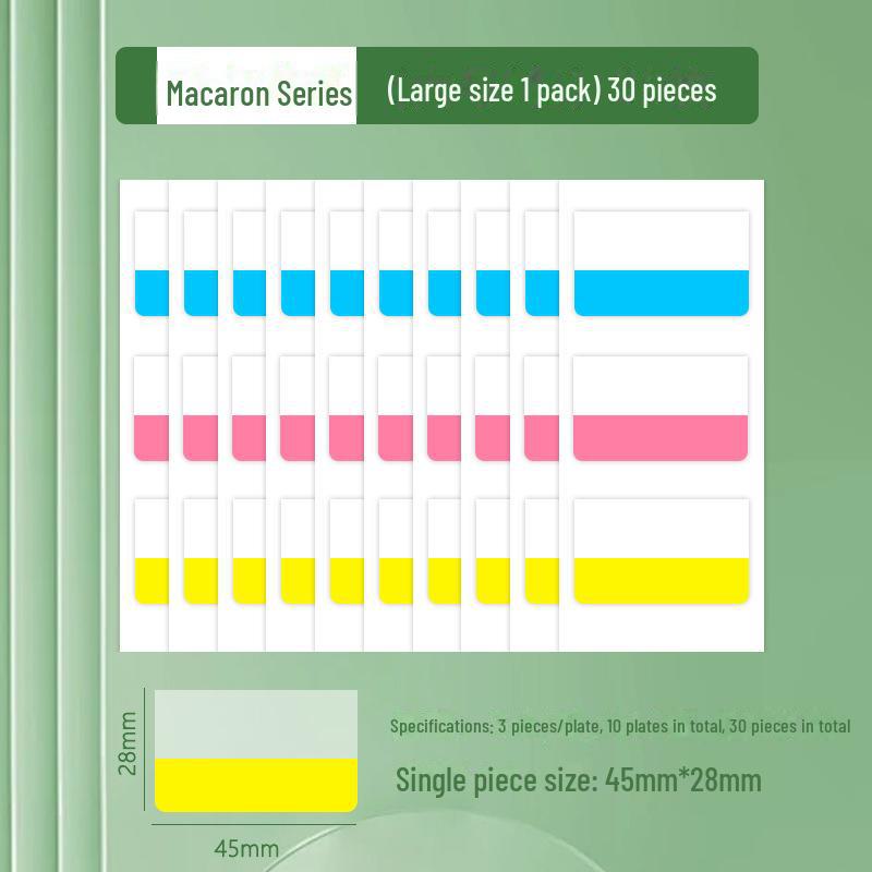 Custom Morandi Index Label Sticky Notes – Fluorescent Bookmarks for Students