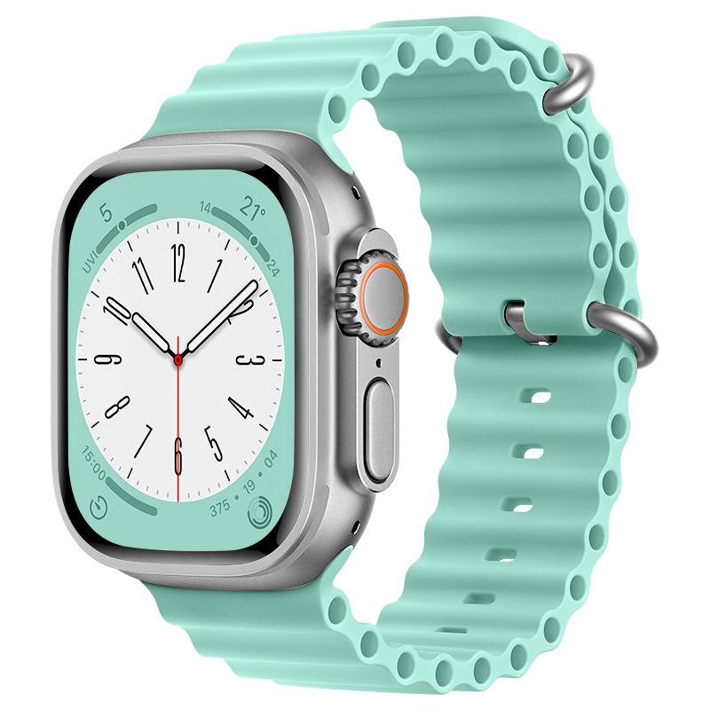 Ремешок из двухцветного силикона Apple Marine для часов 8/7/SE/Ultra Sports