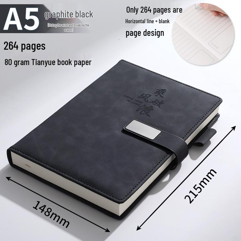 Custom B5 Notebook Gift Set with Thickened Cover, A5 Business Diary, and Logo Printing.
