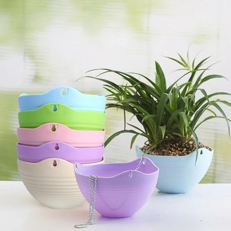 Hanging Flower Plant Pot Chain Basket Planter Holder Home Garden Tools Hanging Planter