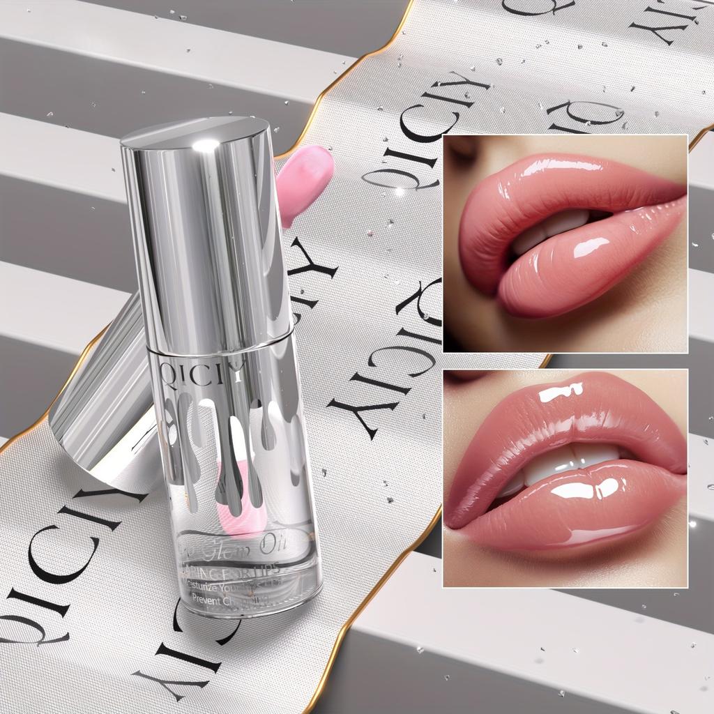 Lucidalabbra Cambia Colore Perlescente, Effetto Naturale Brillante, Lunga Durata, Idratante e Idratazione, Effetto Riempimento Labbra, Lucidalabbra Specchio
