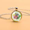 Adorable Cartoon Mario Necklace With Charming Princess Peach Pendant For Stylish Sweater Accessory