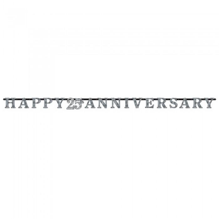 Amscan Silver 25 Year Anniversary Letter Banner