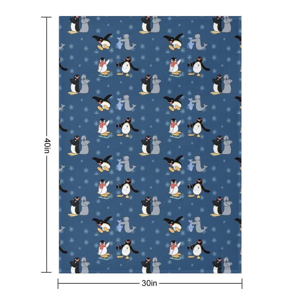 Pingu noot noot Throw Blanket for sofa christmas gifts Luxury Designer Sofa Throw Blankets