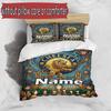 3pcs Duvet Cover Set (1*Duvet Cover + 2*Pillowcase, Without Core), Custom Name Chelsea Football Club Pattern Bedding Set, Home Bedroom Decor Gift