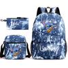 School Season Student Backpack Heat Transfer Backpack Satchel Pencil Bag Three-Piece Set