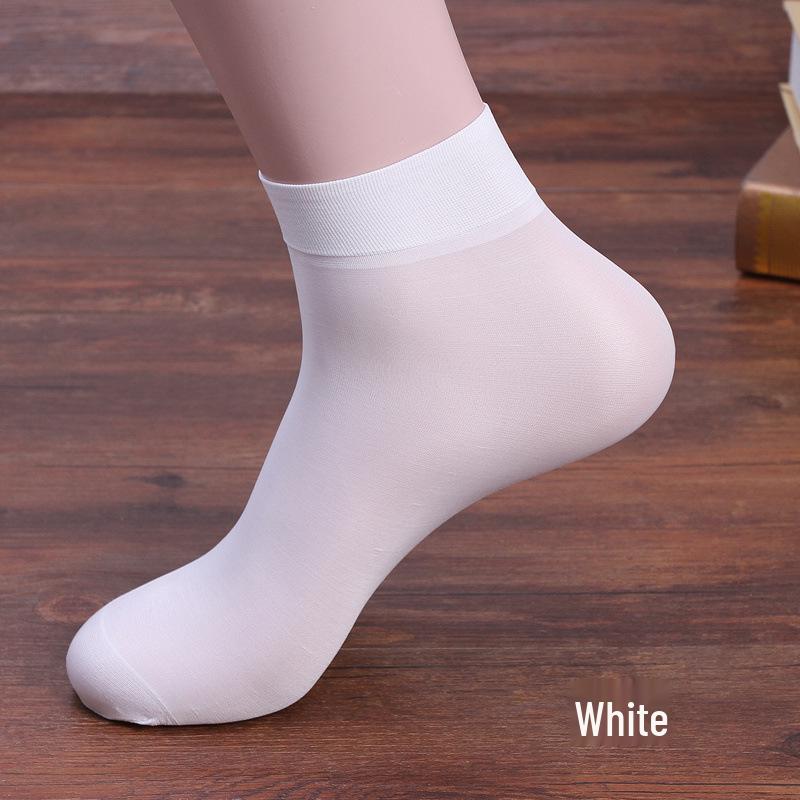 Men s Ultra-Thin Ice Silk Mid-Calf Summer Socks - Odor-Resistant and Breathable 35-43