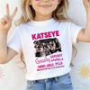Kids Streetwear Y2K Tees Tops  Music Singer Katseye T Shirt Boys Girls Short Sleeve Cartoon T-shirt Summer Children's Clothing