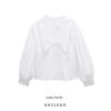 Kaslead New Arrival Women's Fashion Style Fashion Casual Versatile Peter Pan Collar Poplin Long Sleeves Shirt