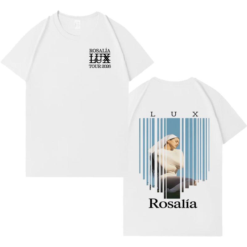Rosalia Lux Tour Trendy Graphic Album Y2K T Shirt Men Women Gothic Oversized Crewneck Tshirt Cotton Tee Shirt Unisex S