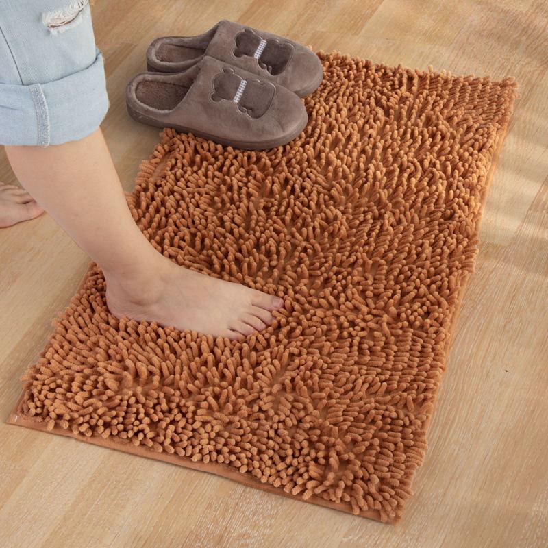 Chenille Anti-slip Bathroom Door Mat - Entry Floor Mat Carpet